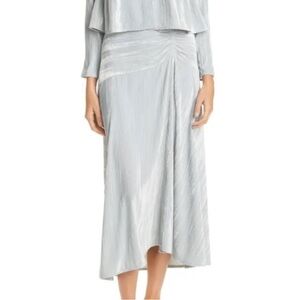 NWT VINCE Velvet Ruched Asymmetric Skirt